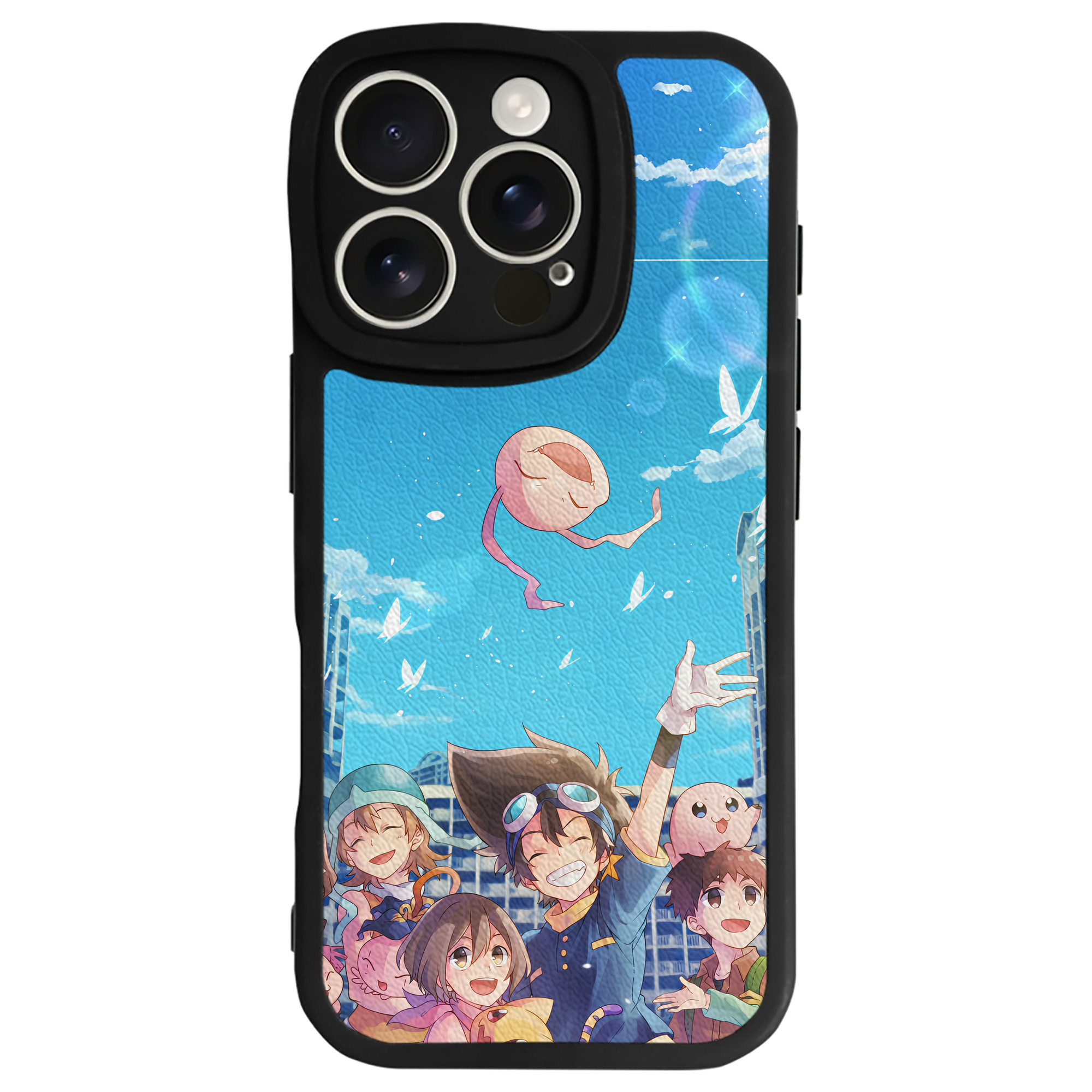 （画像用） Digimon デジタルモンスター/デジモン 【iPhone 16シリーズ対応】シリコンスマホケース（レザー調） 材質：シリコン